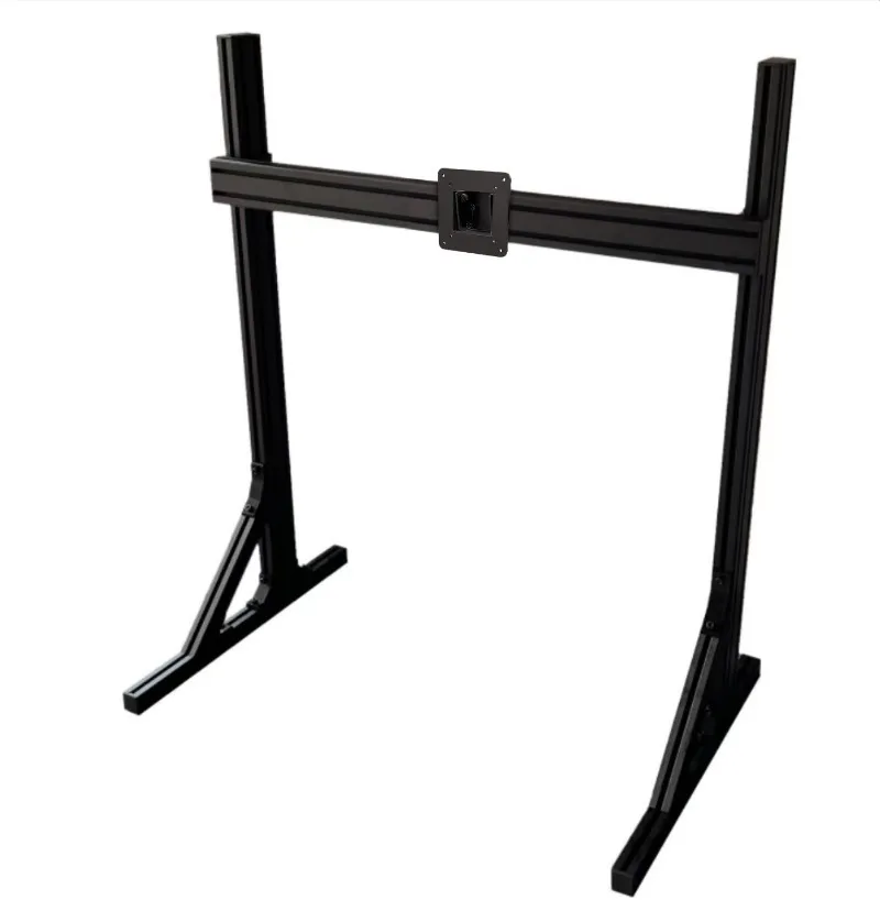 4080 Aluminum Profile Triple Monitor Floor Mount Stand Single Screen Bracket For Racing Simulator Cockpit