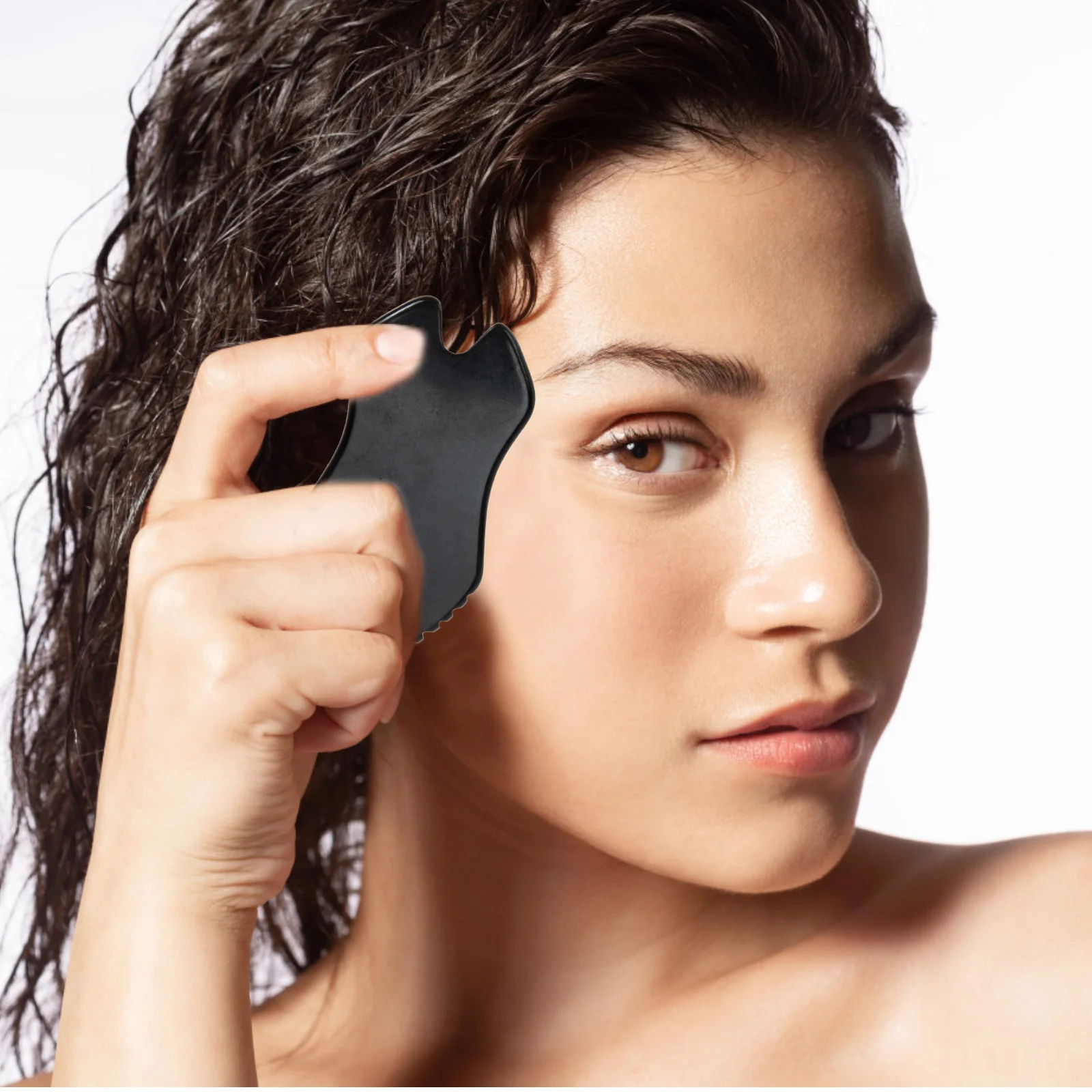 

Black Bian Stone Gua Sha Board Face Body Massage Tool Anti-Wrinkle Stress Relief Scraping Plate Facial Neck Massager Physical