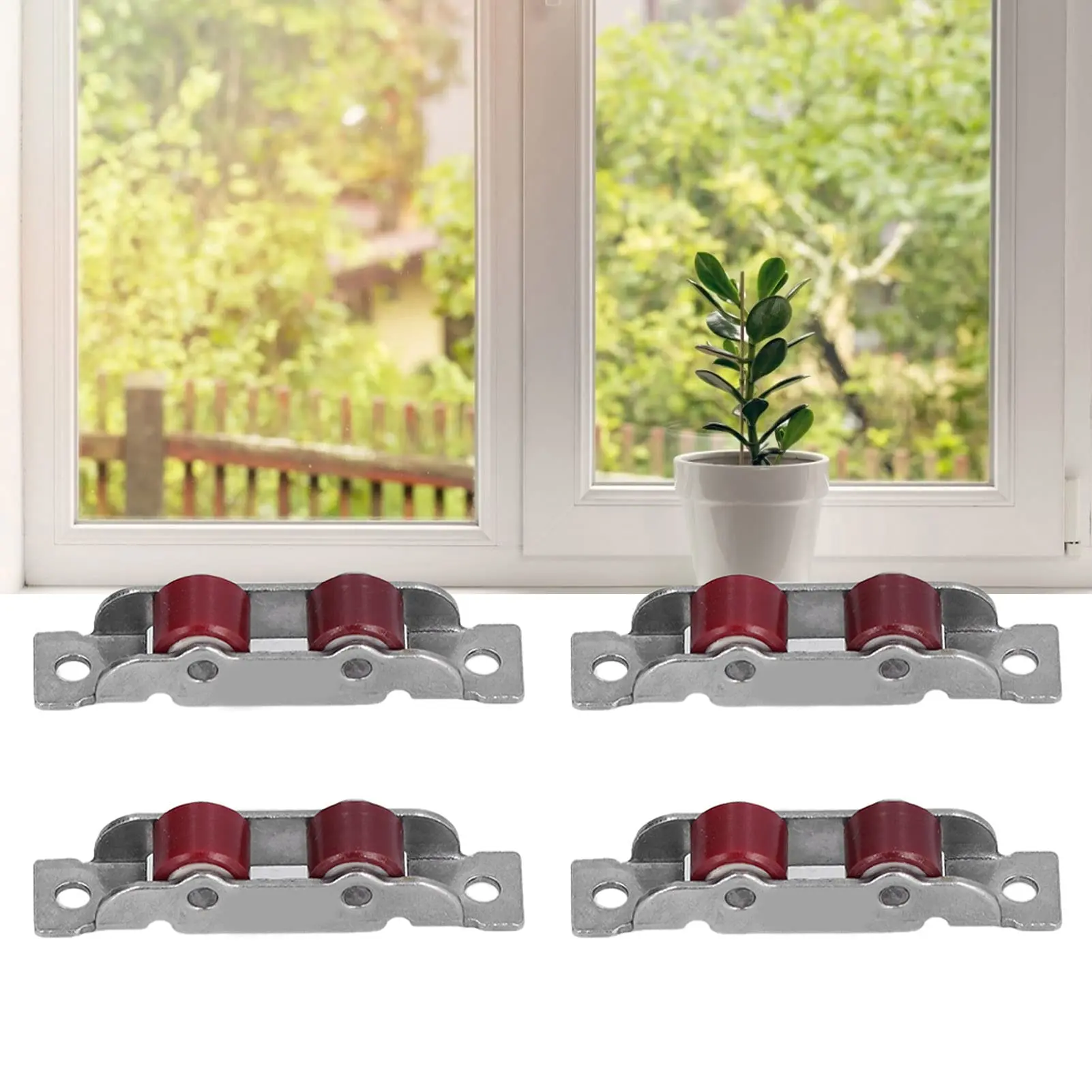 4 Pcs/lot Stainless Steel Door 80 88 Type Window Silent Nylon Pulley Slot Wheel Sliding Door Fittings Glass Door Sliding Rollers
