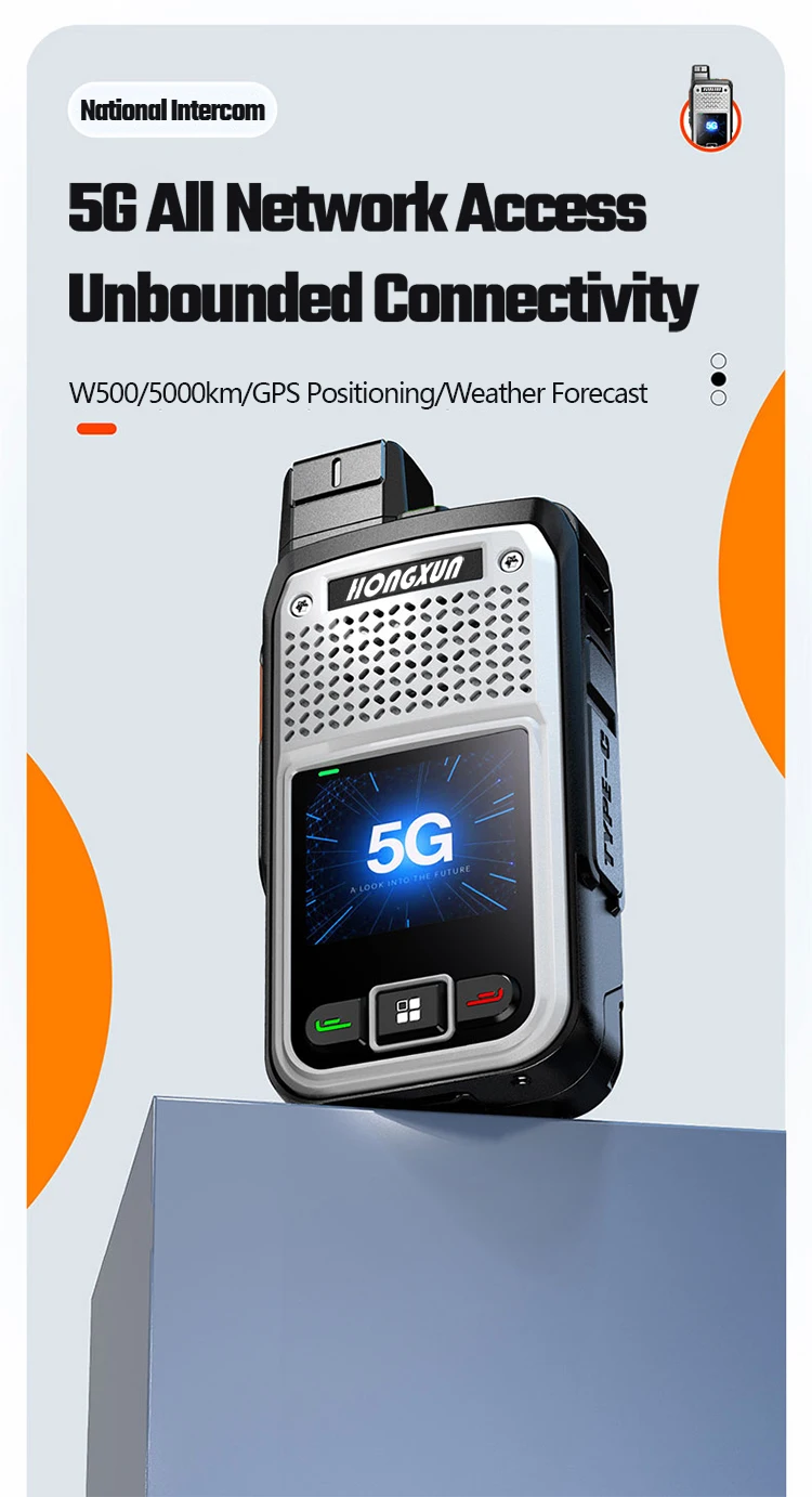 Global Network POC Radio Walkie Talkie 4G WiFi Unlimited Range Type-C Long Range Sim Card Two Way Radio for Hunting Camping