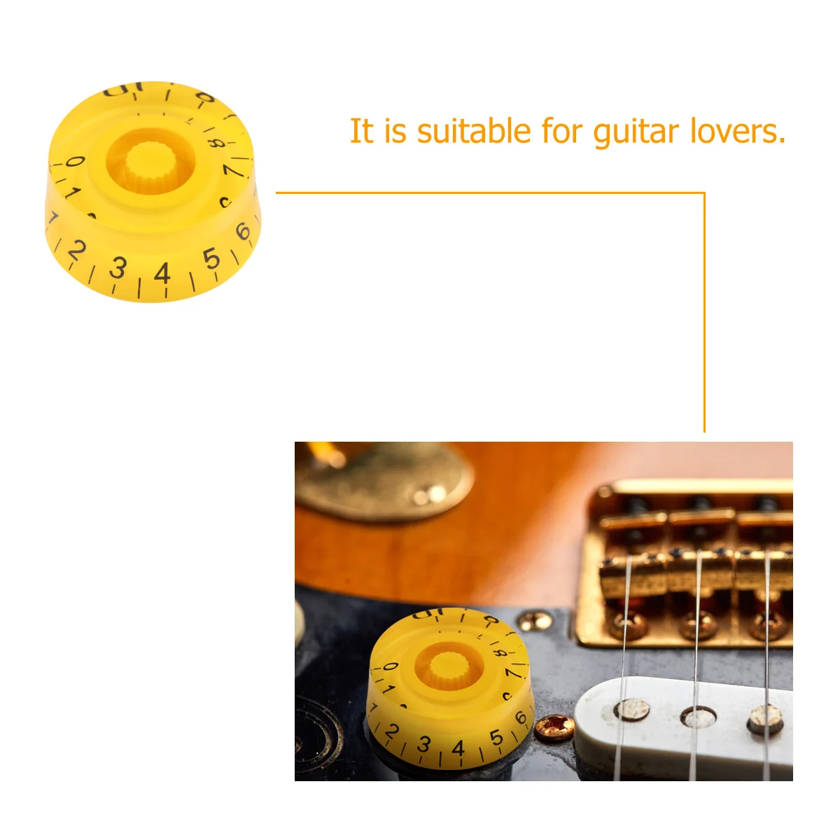 4 قطعة مقابض التحكم في الجيتار الكهربائي، مقبض نغمة الصوت، أجزاء بلاستيكية بديلة للجيتار، ملحقات سهلة التركيب