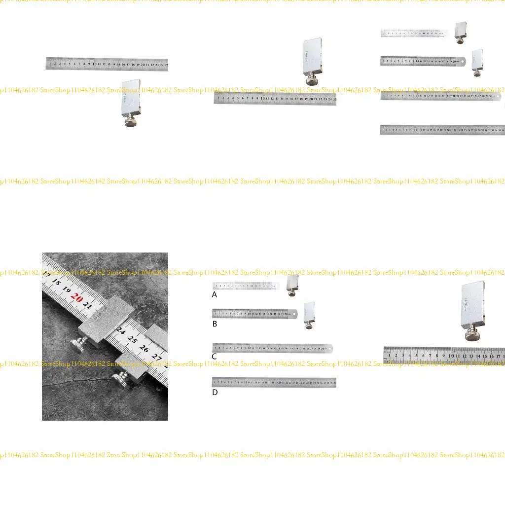

Q2Q4 Woodworking Tool Carpenter Scribing Ruler Aluminum Carpentry Marking Gauge