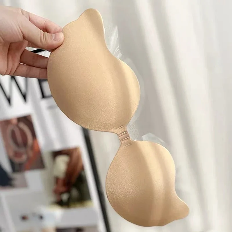 A-D Cup Reusable Nipple Cover Sticker Patch Push Up Bra Adhesive Pasty Strapless Bras Wedding Dress Lingerie Silicone Padding