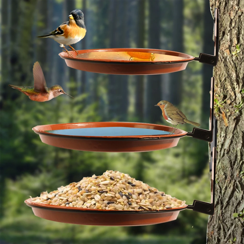 Hummingbird Feeder Plastic Hanging Feeding Tray Wall-mounted Bird Drinker