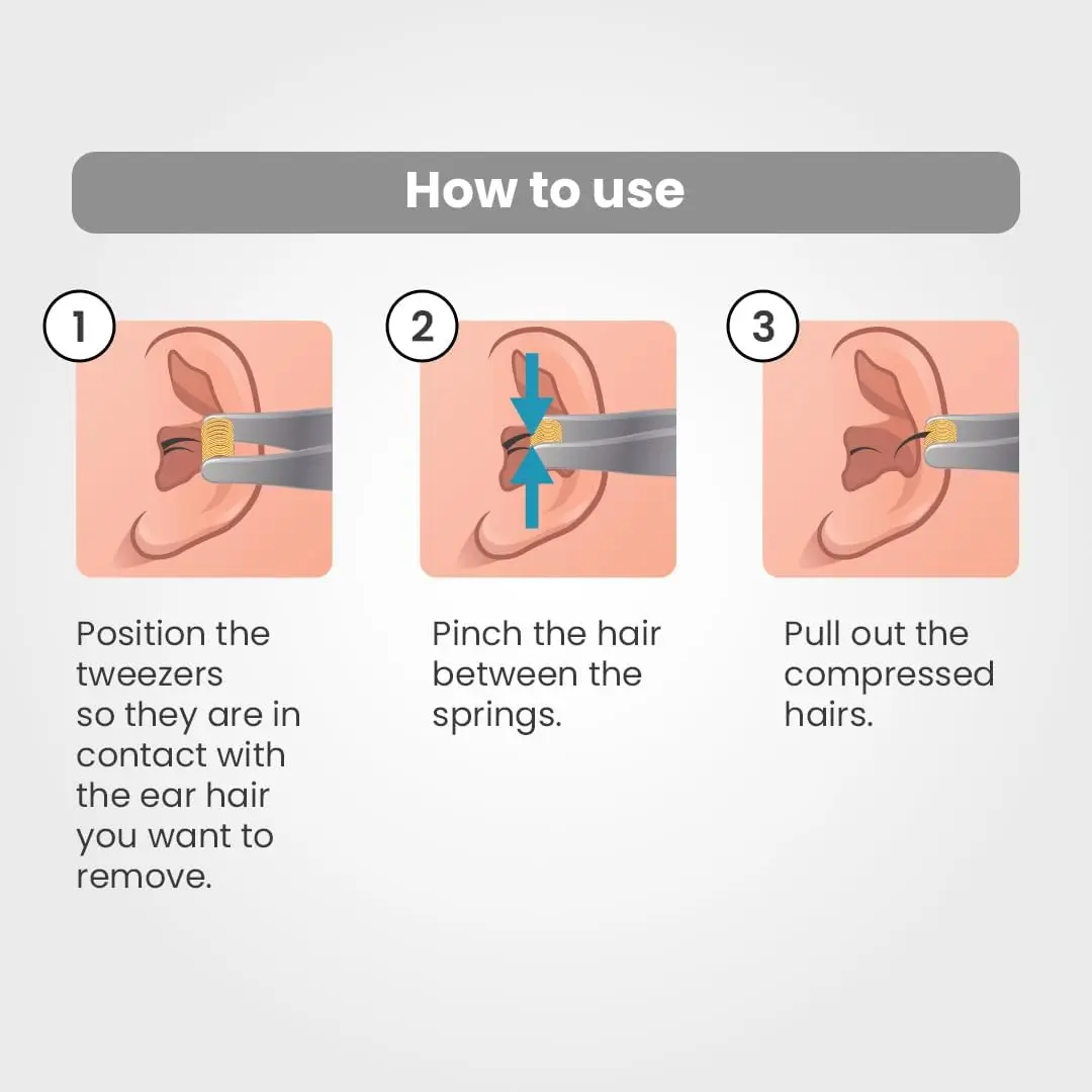 MIMIGETTER Ear & Fine Hair Remover – Made in Japan, Custom Spring, Easy to Clean, Rust-Resistant Stainless Steel