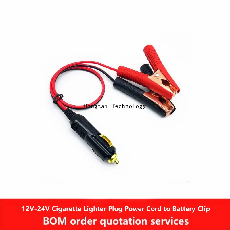 12V 24V enchufe de encendedor de coche adaptador de enchufe macho cable de alimentación 100A Clip de cocodrilo cable de extensión de batería 20A fusible luces LED