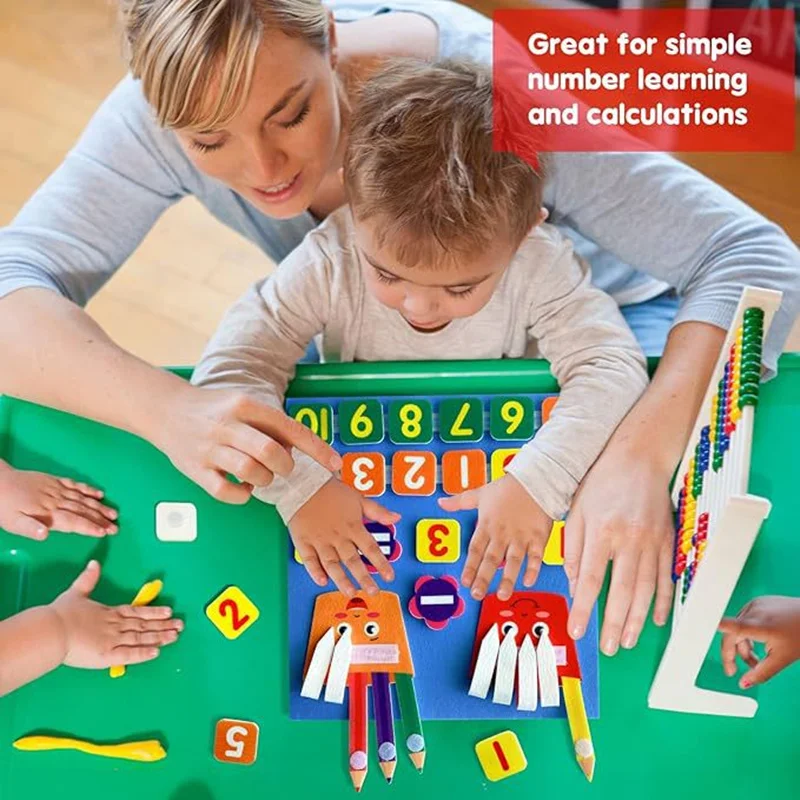 3mm Math Education Felt Board Early Learning Toys Fun Class Teaching Aids Teacher Supplies Math Games For Kids Math Enlightment