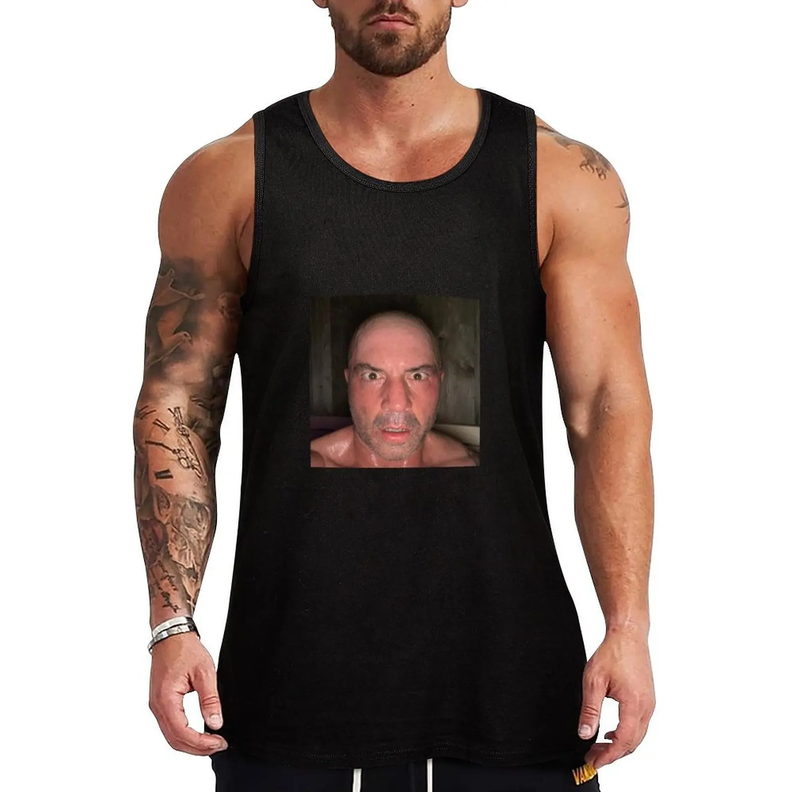 

Joe Rogan Sauna Face Tank Top men clothings sleeveless Men's t-shirts sleeveless man shirts Men's gym clothing