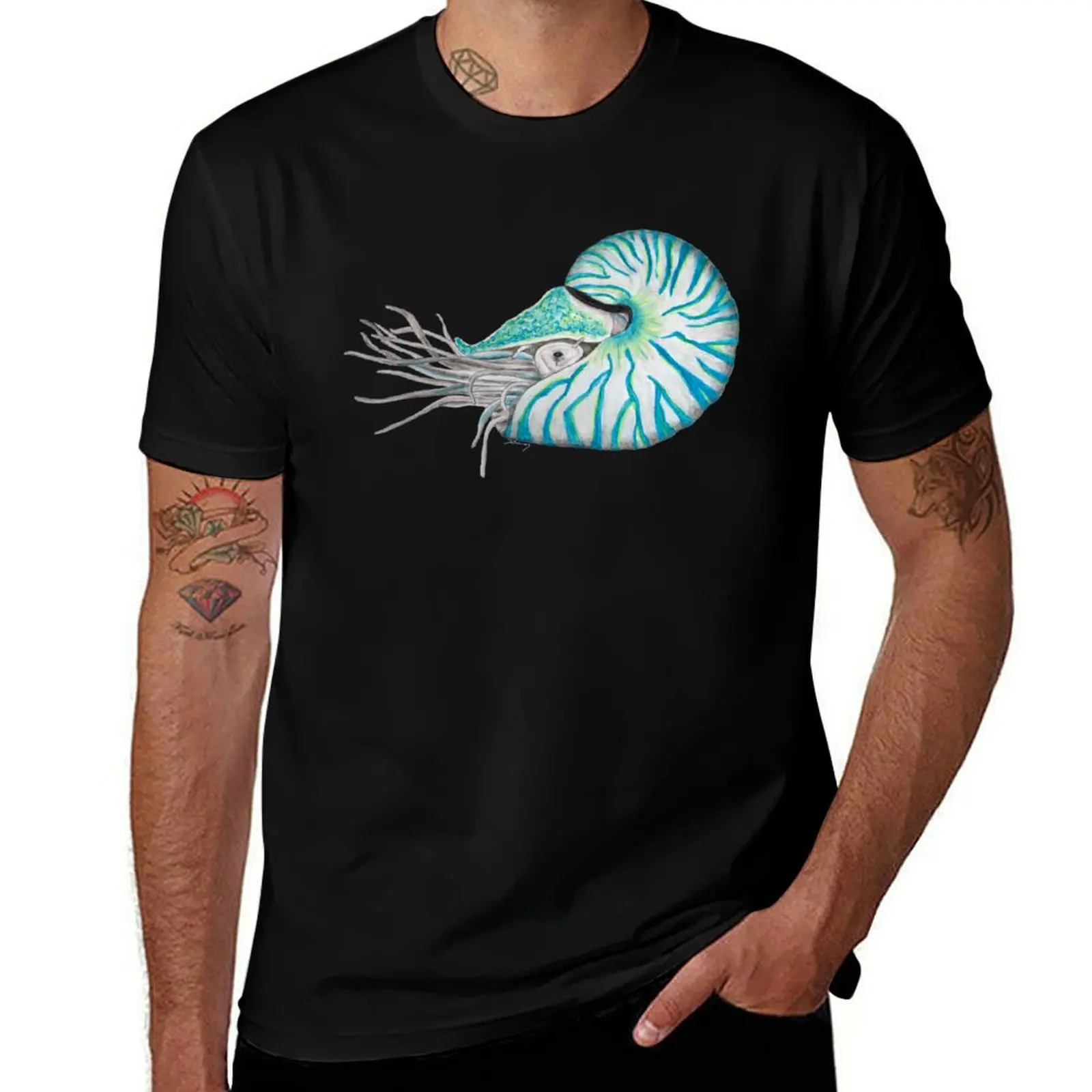 

Nautilus version 4 T-Shirt blue archive hippie clothes Funny t-shirts rapper graphic tees vintage t shirt men