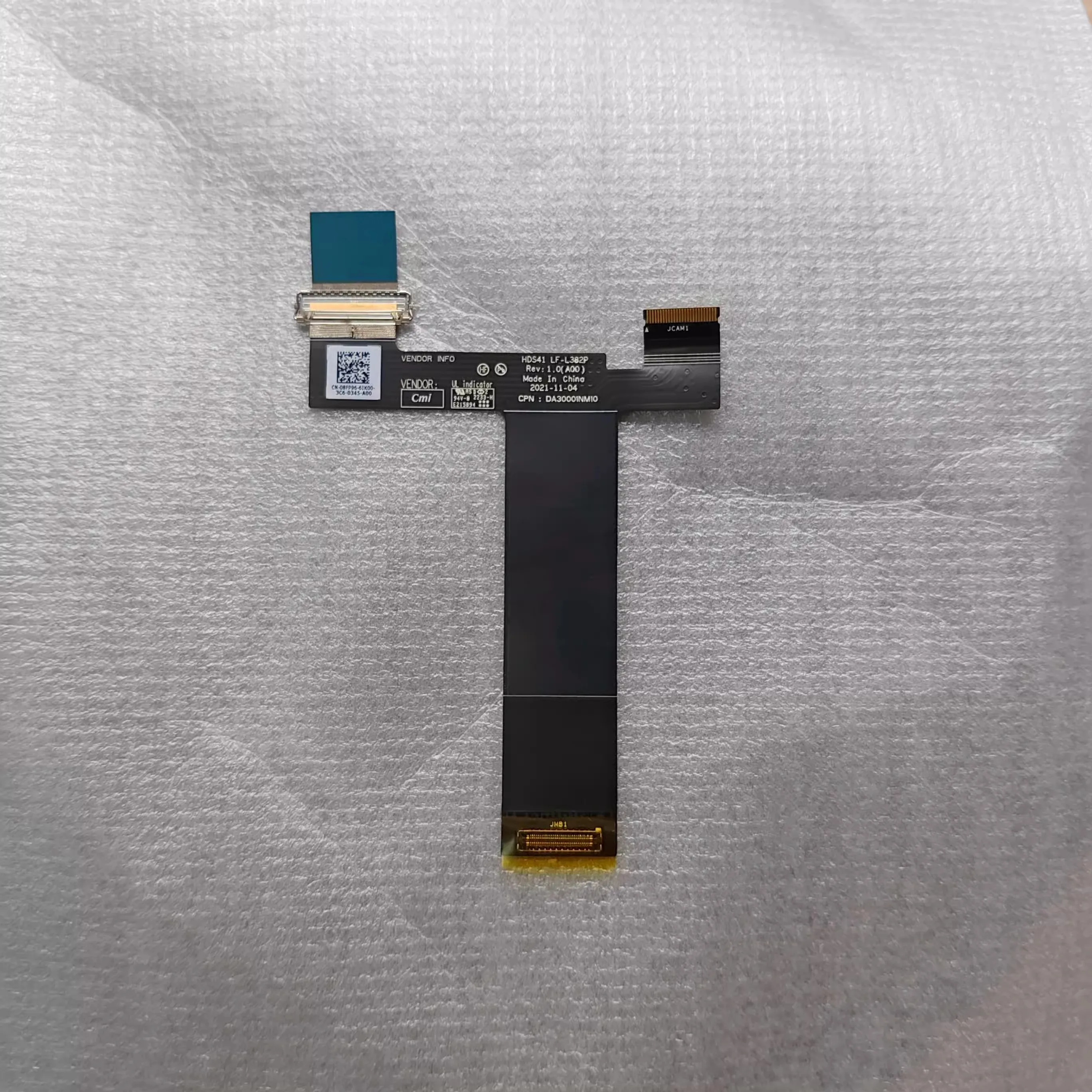 Original 08FP96 8FP96 LF-L382P For Alienware X14 Laptop LCD LVDS Screen Flex Cable 100% Test Ok