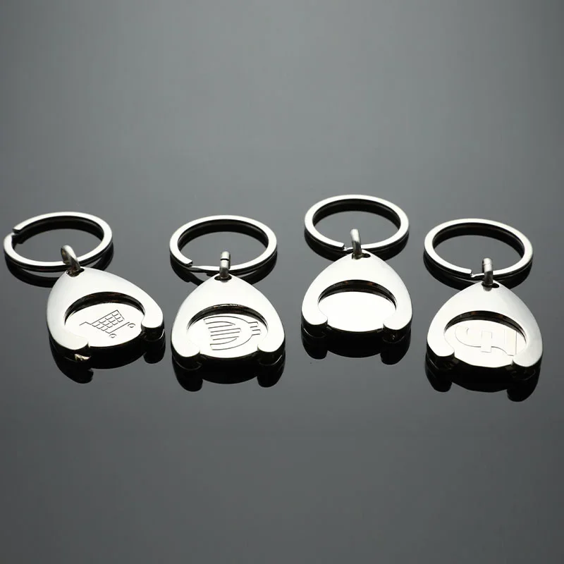 Creative Keychain Dollar Euro Coin Key Chain Zinc Alloy Electroplating Process Key Ring Handbag Backpack Pendant Pendant image 5