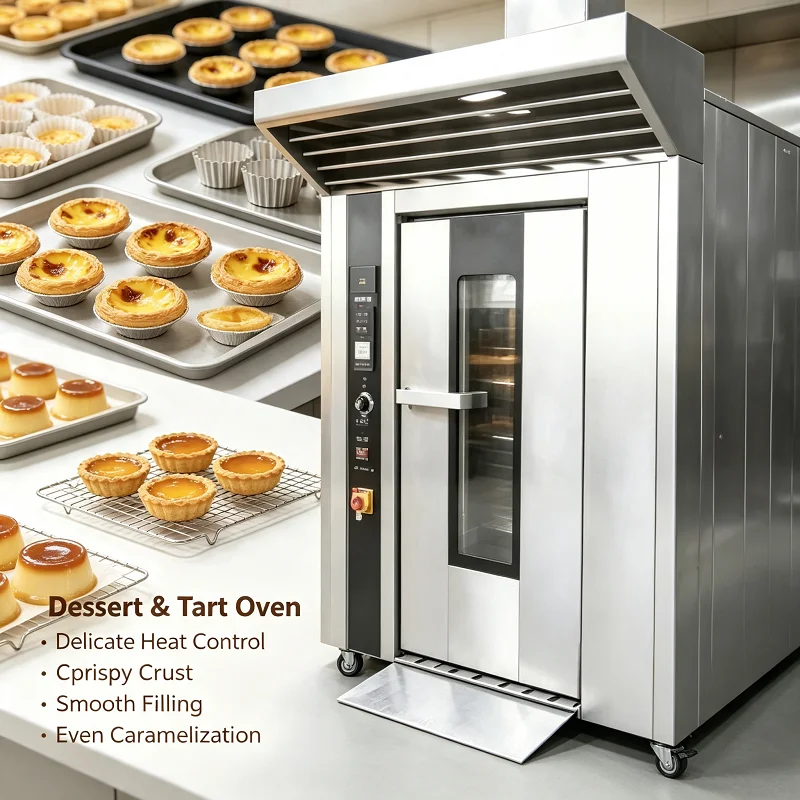 Rotary Rack Oven Bread Baking Machine Commercial Electric Gas Heating 16 Trays Stainless Revolving Unit for Bakery