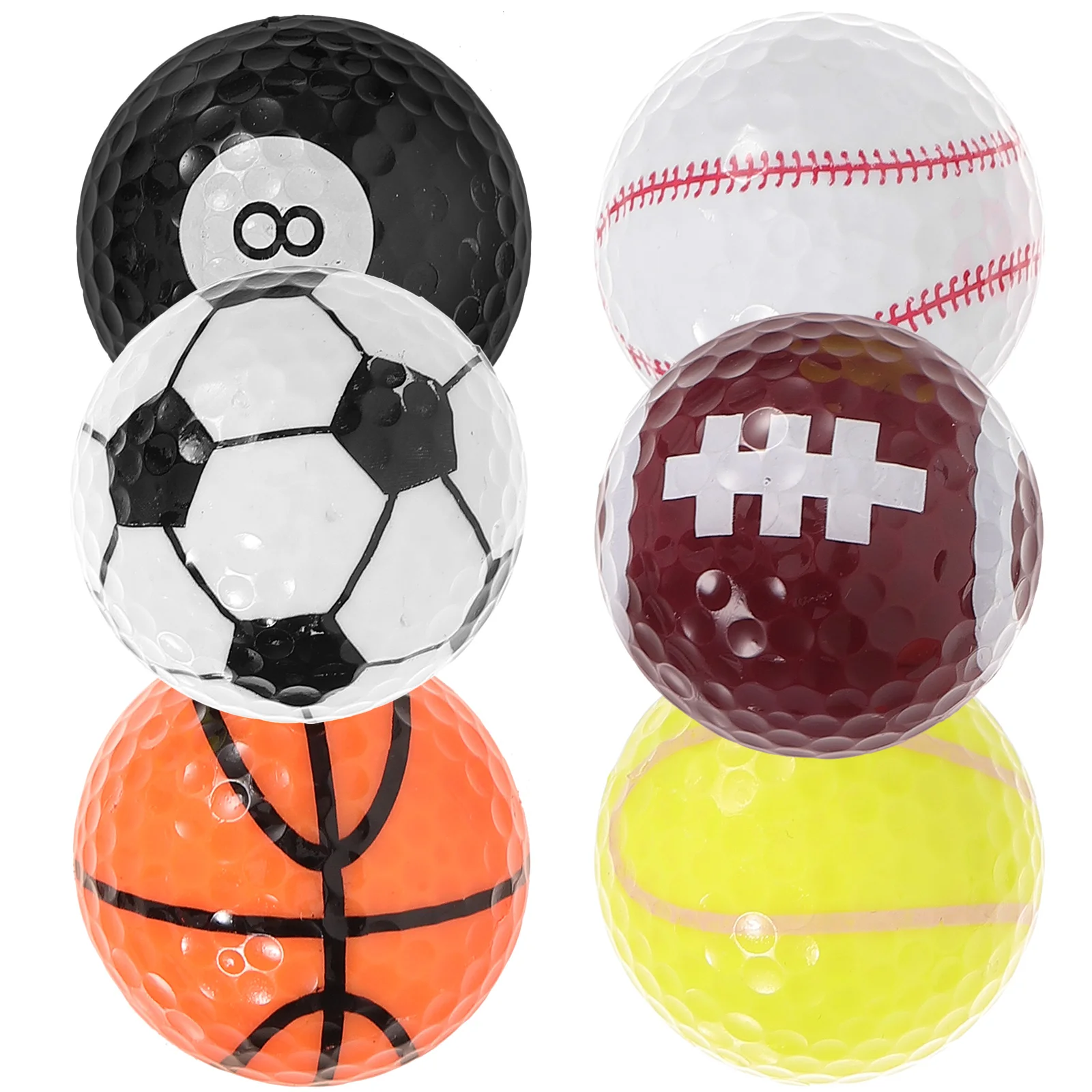 

6 Training Set PVC Box Colors Durable Smooth Promotional Gifts Colored Golf Balls For Men Golf Ball Golfing Practice