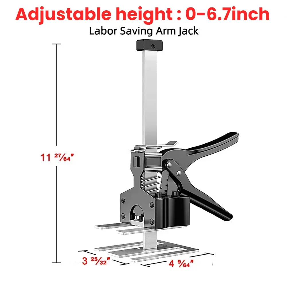 Gato elevador de muebles, herramientas de ahorro de mano de obra, 2 paquetes, elevador manual para armarios y azulejos de pared, ajustador de altura