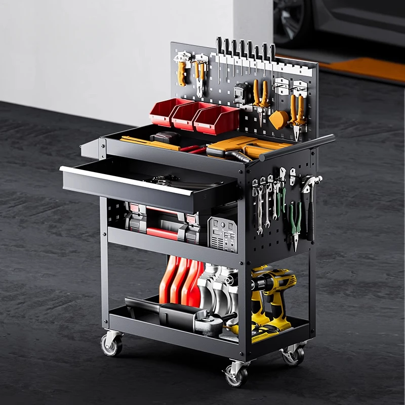 Industrial Tool Cart Workshop Assembly Trolley Automotive Repair Mobile Storage Rack Multi-Function Shelf Office Furniture FYTR