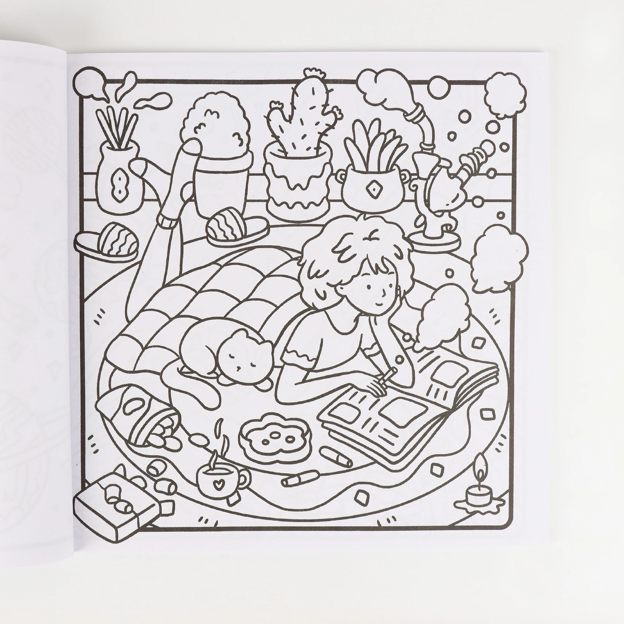 Stoner Moments: Coloring Book Featuring Cute and Cozy Daily Activities, Whimsical Drawings for Relaxation and Stress image 6