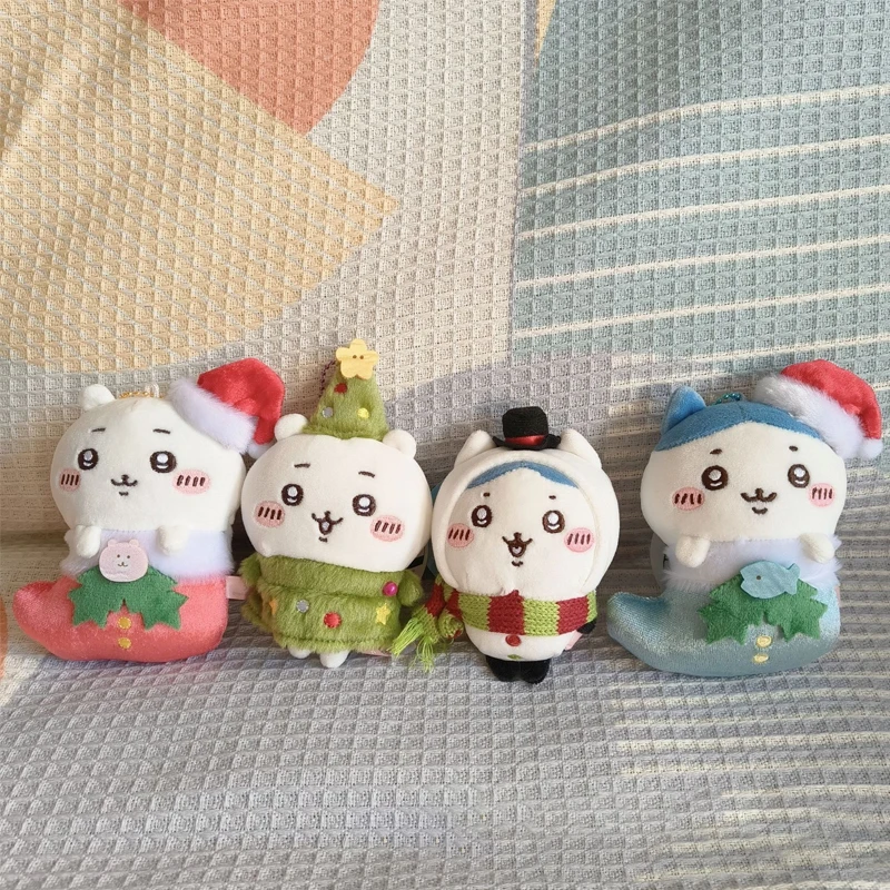 

Chiikawa Cute Plush Doll Christmas Stocking Hachiware Cat Plush Toy Cute Pendant Bag Pendant Kids Christmas Gift