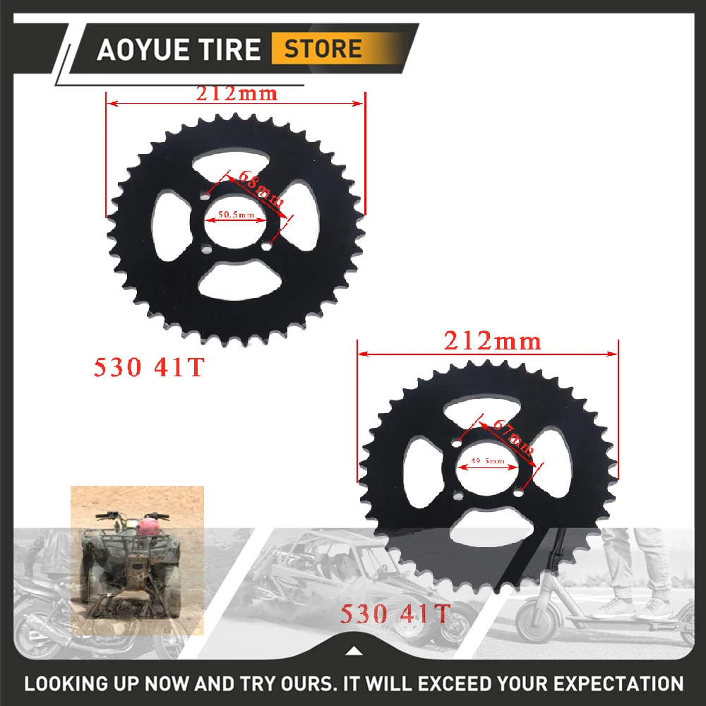 1 PCS 530 Chains 41T Rear Sprocket for ATV Quad Pit Dirt Bike Buggy Go Kart Motorcycle Motor