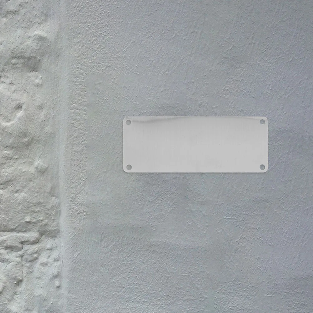 

10 pcs Stainless Steel Name Signs Blank Metal Plates For Diy Engraving Multi-Function Door Plate Hotel Office Identification