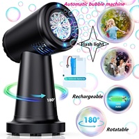 Bubble Machine Blower for Kids Toddlers, Rechargeable Battery(include),Automatic 90°/180° Rotating,20000+ Bubbles Per Minute