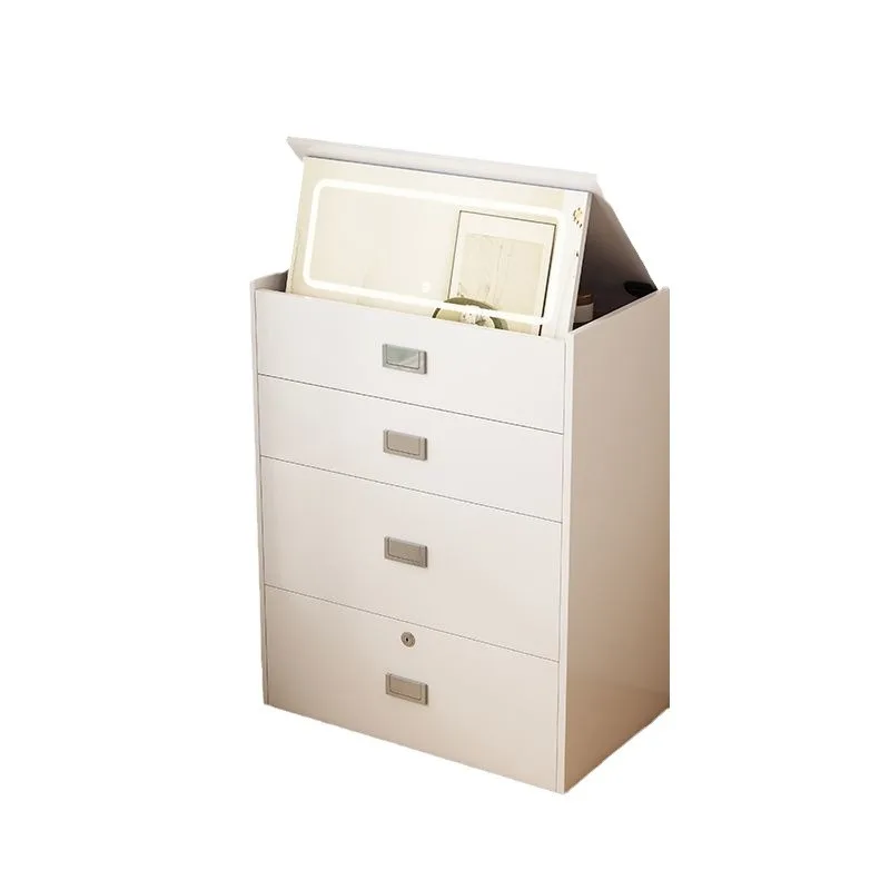 

Cream wind dresser bedside table integrated, modern simple dressing table bedroom storage chest