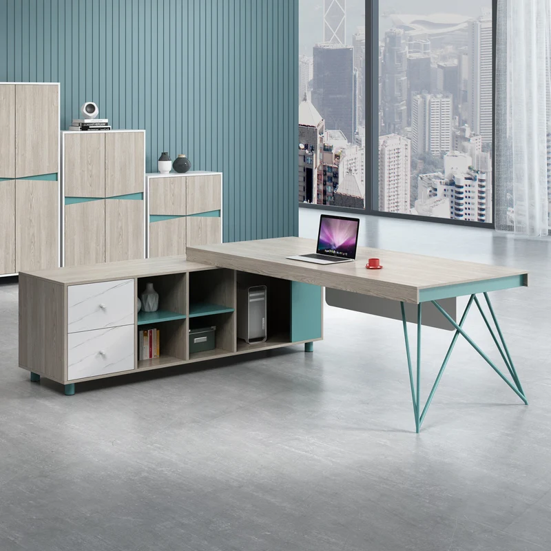 Office desk and chair combination single person simple modern fashion boss manager supervisor office