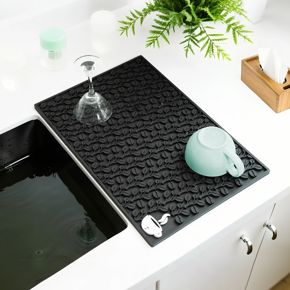 

Коврик для кофейни Стильный коврик для сервисного бара с нескользящей накладкой толщиной 0,8 см для аксессуаров для кофемашин