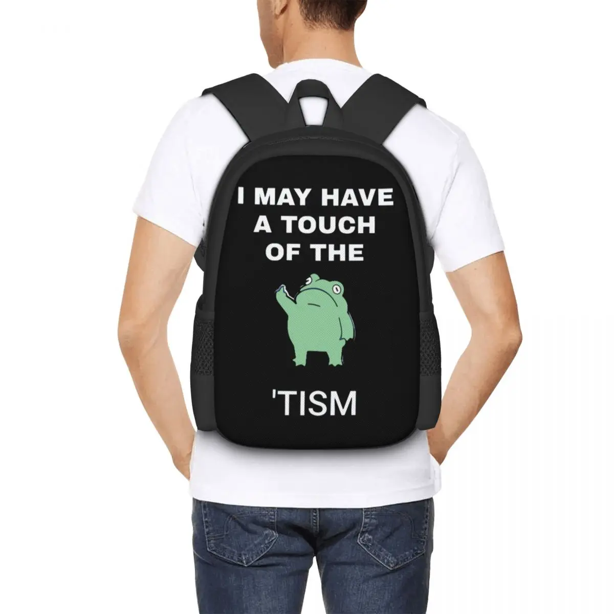 

Рюкзак I May Have A Touch Of The Tism для студентов, школьный рюкзак, походный рюкзак для путешествий, модная сумка для книг, сумка через плечо для мальчиков и девочек