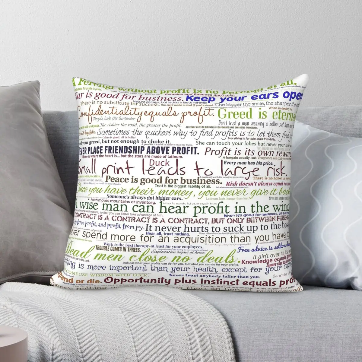 Rules Of Acquisition Pillowcase Polyester Linen Velvet Printed Zip Decor Pillow Case Bed Cushion Cover 18