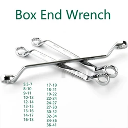 5.5mm~41mm Box End Wrench Double-ended Spanner Double Head Heat Treated Hardened Offset Ring Spanner Bicycle Repair Tools