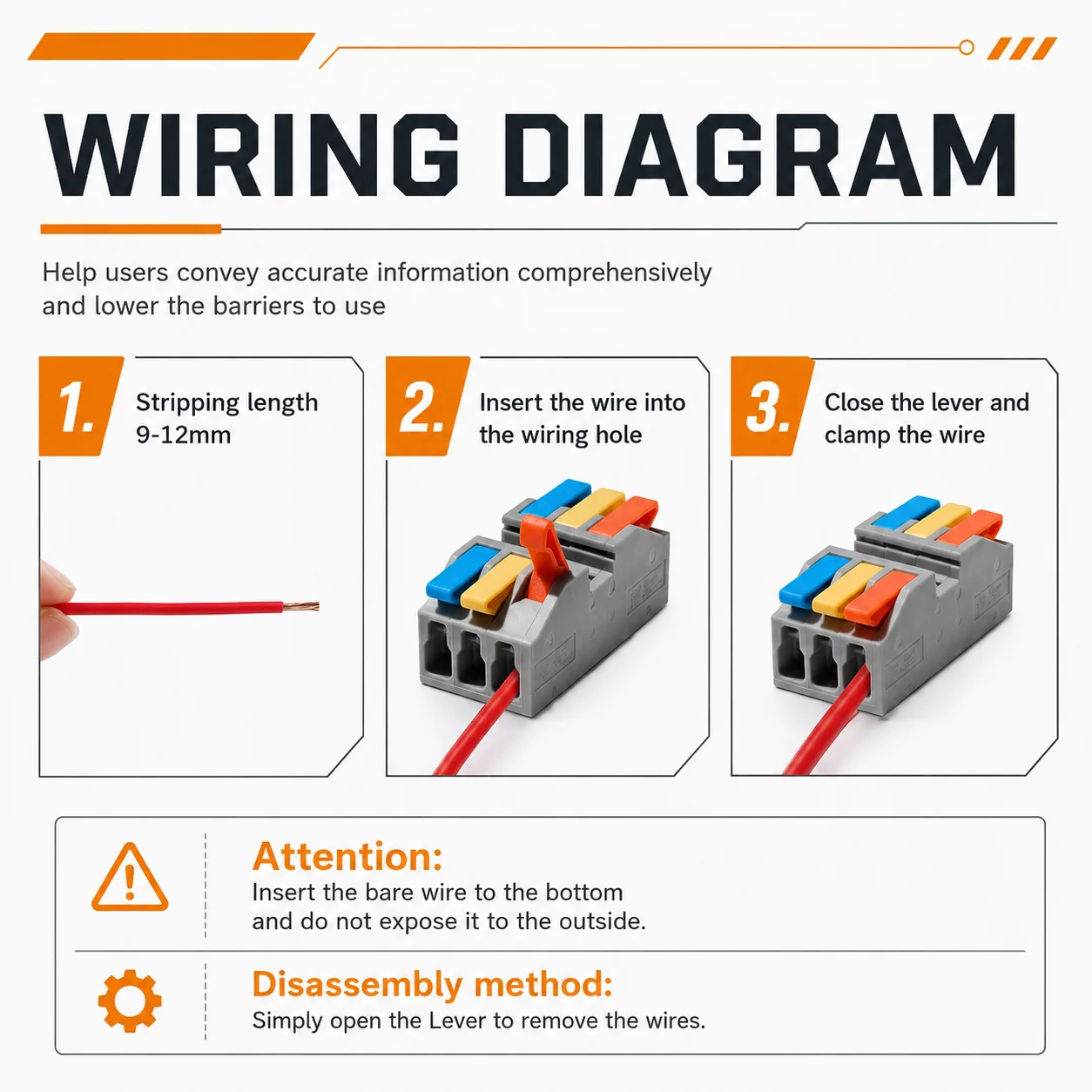 Electrical Wire Connector 1/5/10PCS 1/2/3/4/5/6 Pin Inline Lever Quick Splice Terminal 0.2-4mm2 for Electrical Cable Wiring