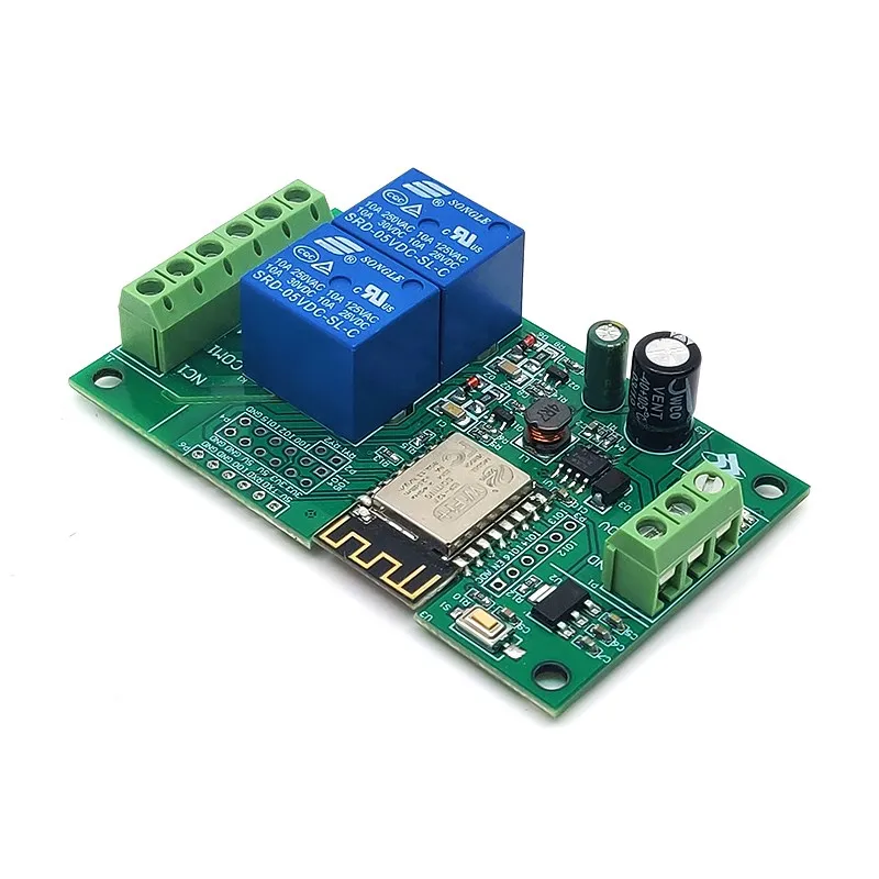 5V/8-80V Power Supply ESP8266WIFI Dual Relay Module ESP-12F Development Board Secondary Development