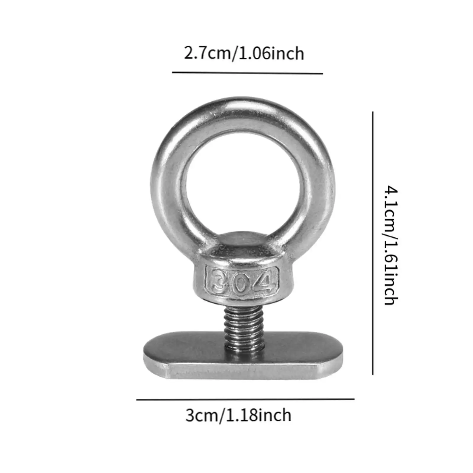 6x Kayak Track Mount Tie Down Eyelet Track Screw Repair Hold Your Bungee Cord or Ropes Hardware Boat Tie Down Eyelet Rail