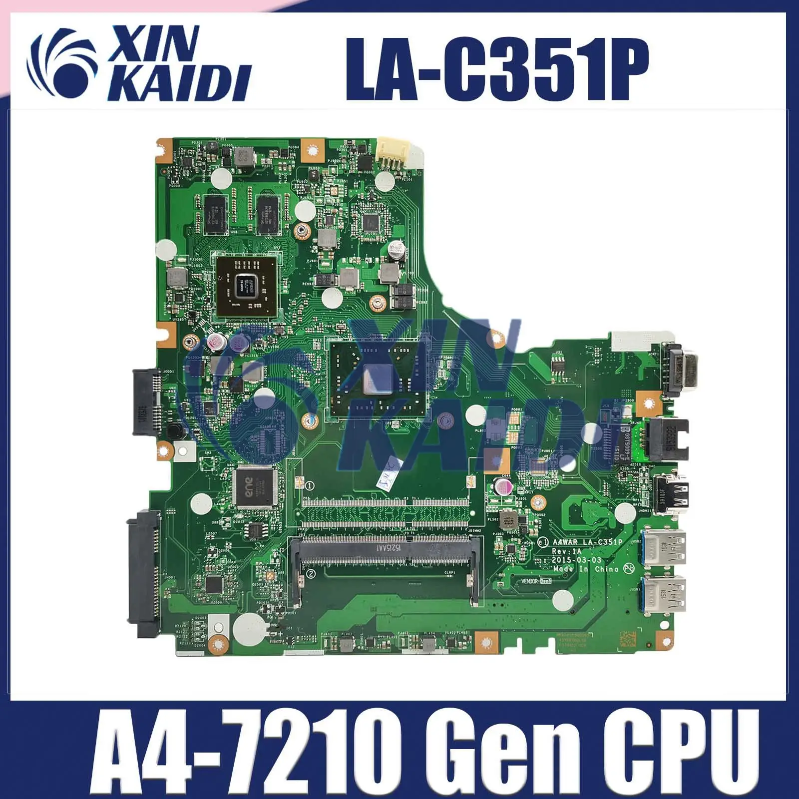 Computer Mainboard For Acer Aspire E5-422 E5-422G LA-C351P Laptop Motherboard With A4-7210 CPU NB.MYA11.001 NBMYA11001