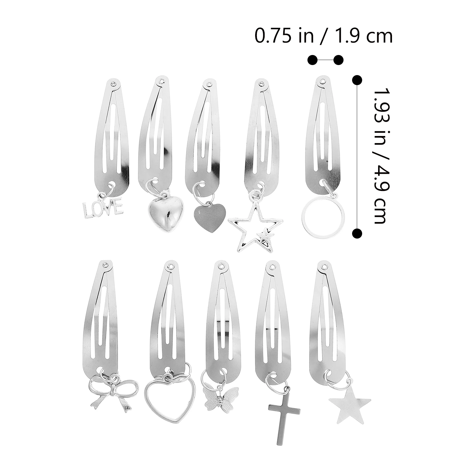 

20pcs Snap Hair Clips Metal Hairpins Tiny Hair Accessories For Women Sturdy Non-Fading Decorative Use Cosplay Wedding Daily Gift