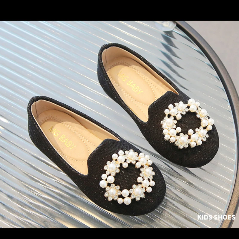 Sapato De Casamento De Couro Para Meninas, Soft Flats, Lantejoulas, Casual, Crianças, Crianças, Moda