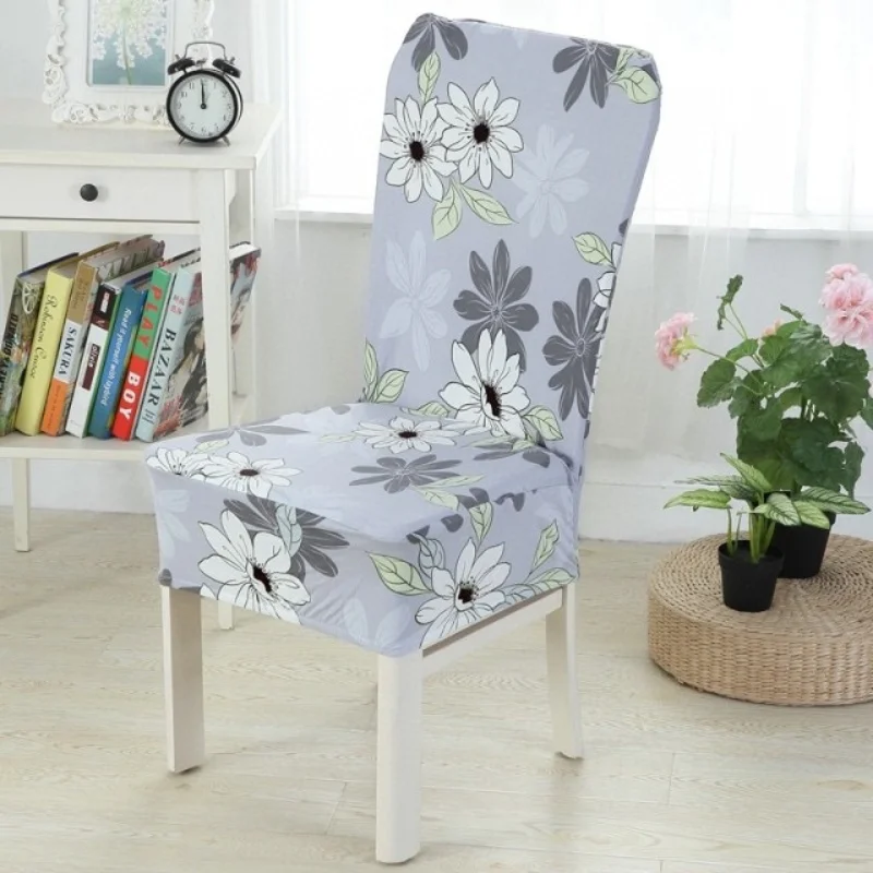 Elastic Chair Cover Dining Room Slipcovers Stretch Solid Removable Seat Protector Furniture Protector Office Home