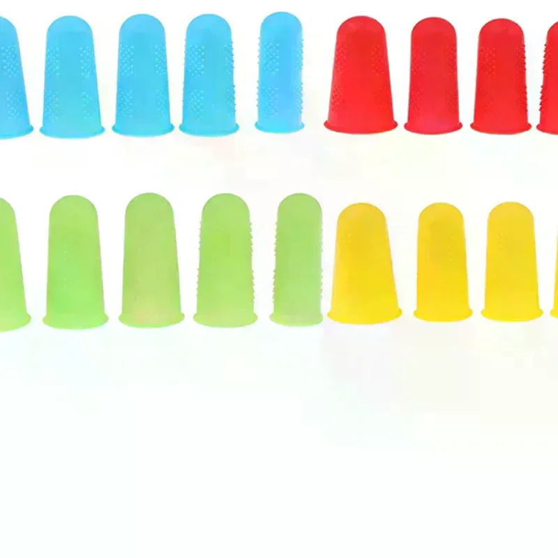 Anti-cut Heat Resistant Silicone Fingers Protector Cover Anti-slip Cover 5pcs