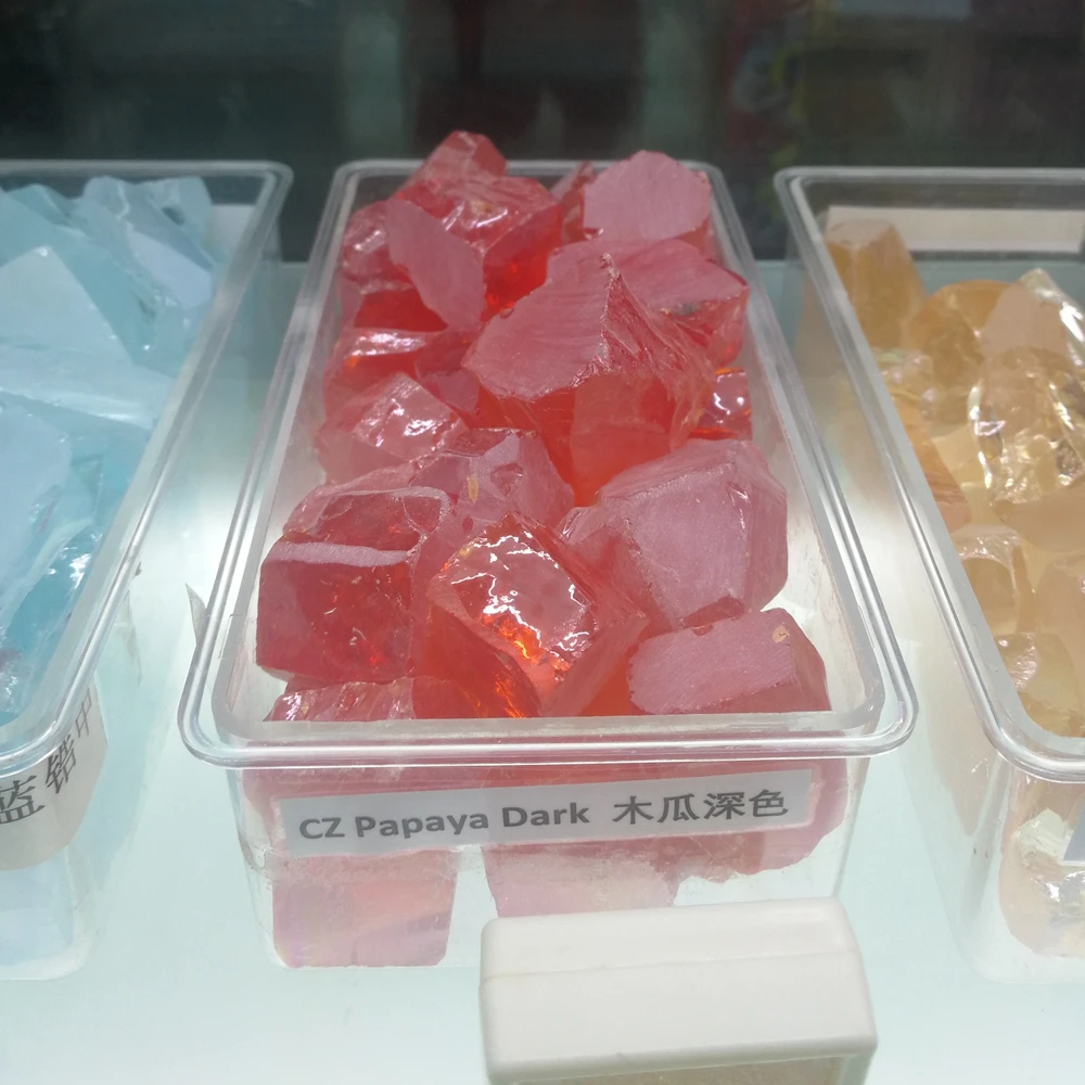 

200 г/лот, Лидер продаж, материал для драгоценных камней CZ, темный папайя, кубический цирконий, грубый для изготовления ювелирных изделий