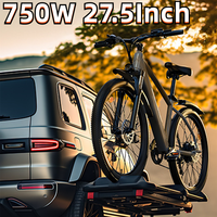 GUNAI 750W Electric Bicycle Brushless Motor 27.5Inch Off-road Tire 7-Speed with 48V 10Ah Battery Mudguard Adult Mountain Ebikes