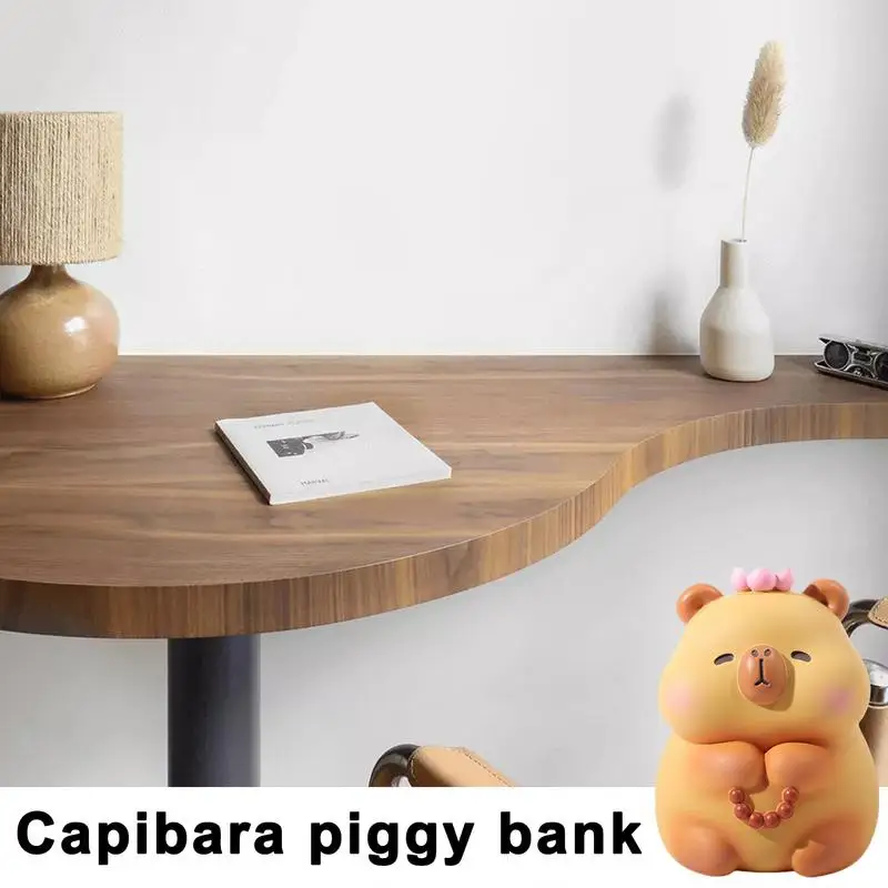 Cute Money Bank Money Storage Pot Cartoon Capybara Shape Money Organizer Jar Cash Coin Saving Pot For Bedroom Den Dresser