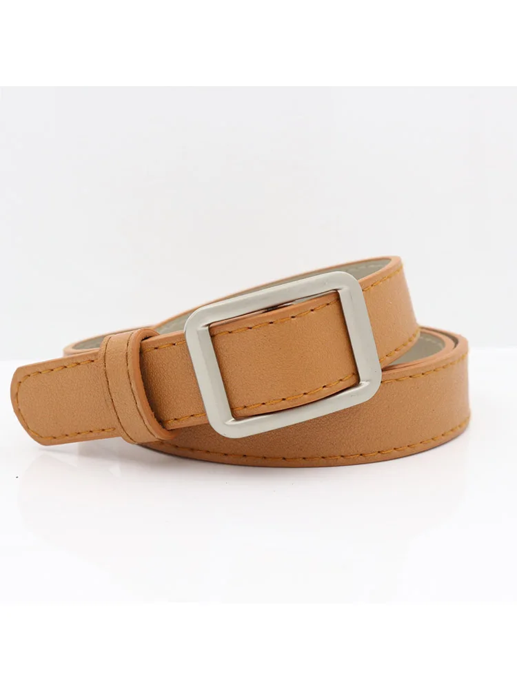 2023 Summer Square Buckle Women Belt Fashion Simple Vintage Students Waistband Casual No-hole Ladies Belts