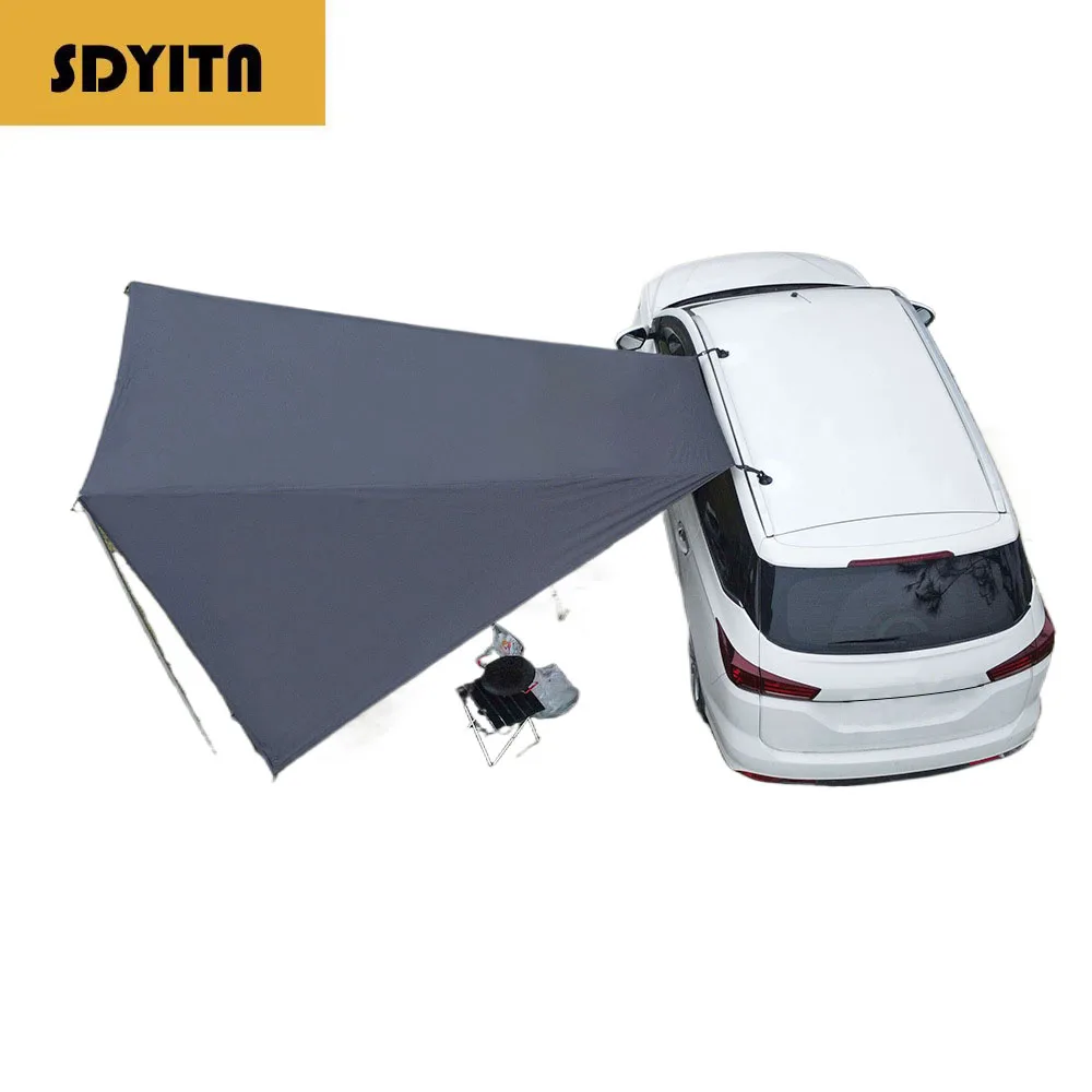 

Portable SUV Side Awning Sun Shelter for Outdoor Travel Self-driving SUV Black Sunshade Canopy for Camping and Tailgating