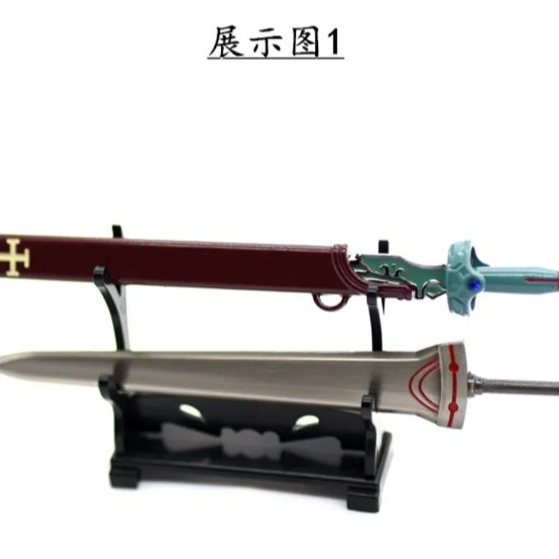 Sword Art Online Colgantes de espadas Kirito y Asuna con hebillas de cuchillo Artesanía de aleación premium Ideal para fanáticos y coleccionistas de anime