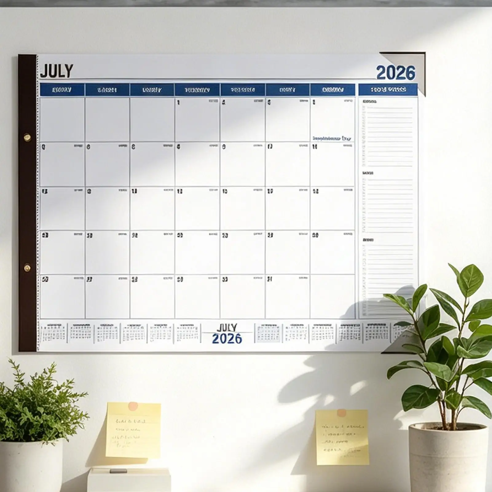 Large Calendar 2026-2027 Daily Weekly Monthly Time Agenda Planner 18-Month Large Desk Calendar For Home Office Classroom Meeting
