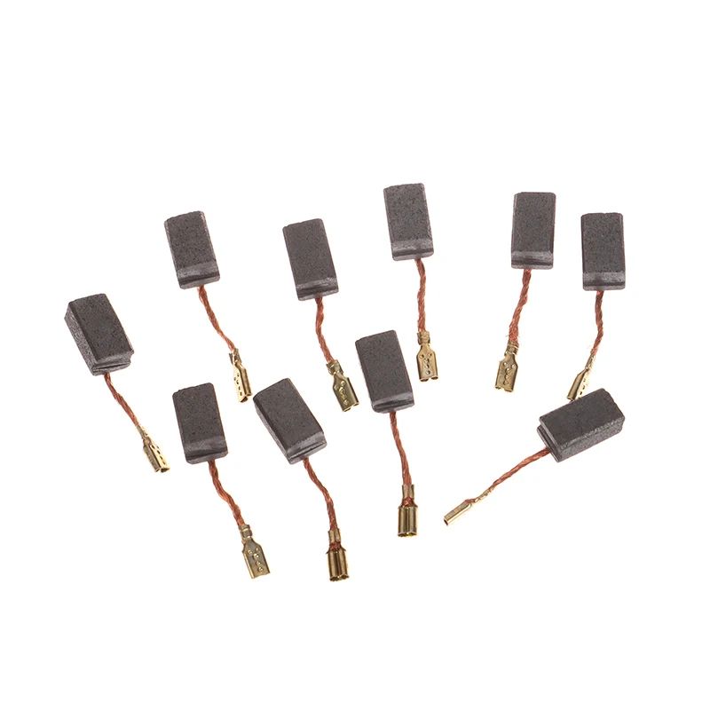 切断および研磨機用の電気カーボンブラシ,モーターアクセサリ,電動工具,6.5x8x13.5mm, 7-100, 10個 