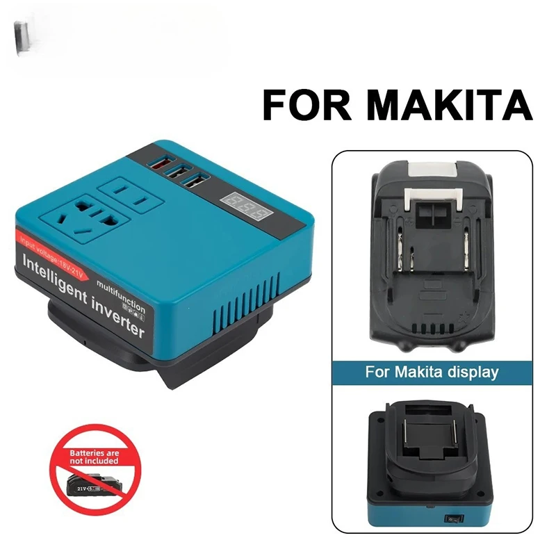 Battery Inverter 220-300-50-AC220V/DC220V-2 For Makita 18V Battery Interface Plug And Play Versatile Home Outdoor Work Inverter view 6