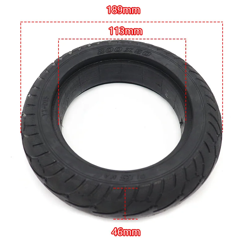 200x50 solid tires have strong durability and are suitable for hand pushed flatbed trucks/handling vehicles