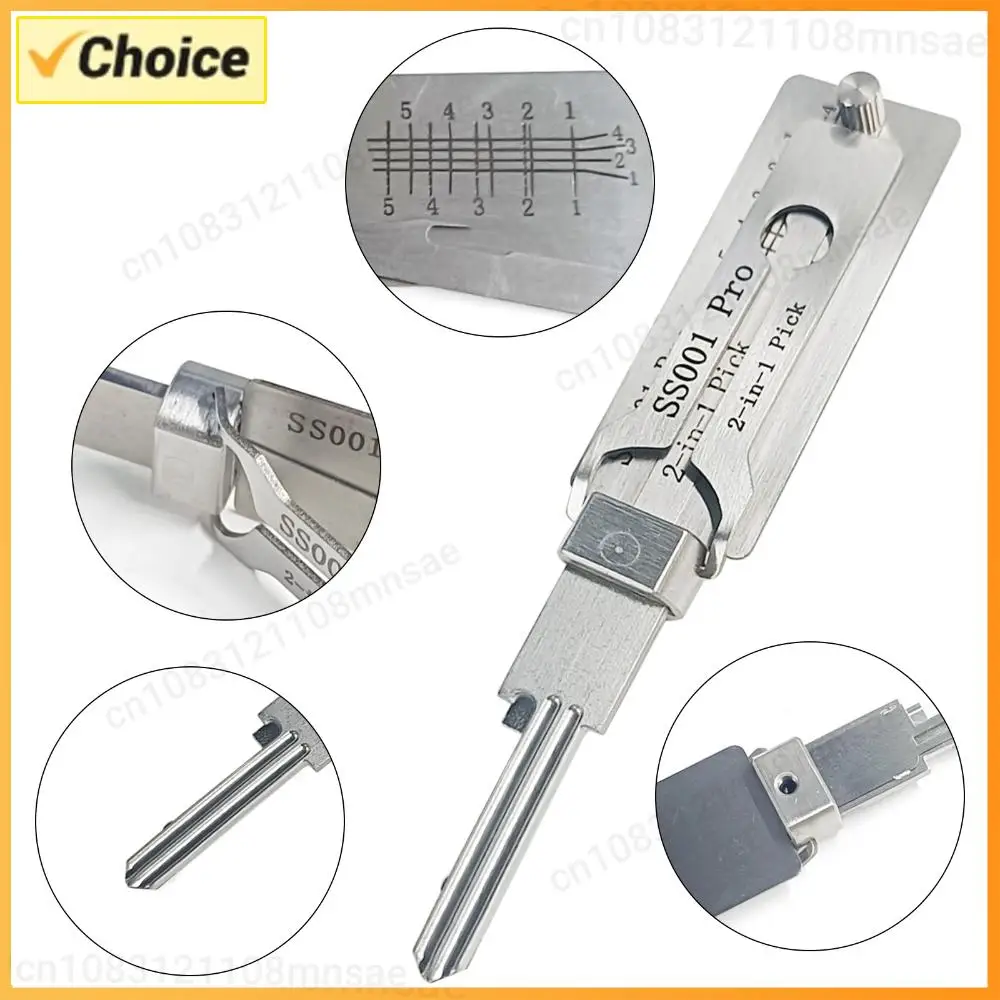 1-3PCS Stainless Steel Key Decoder SS001 pro O-ring Pickup Kit Hook Tool Pickup Hand Tool Lightweight Maintenance Repair Kits