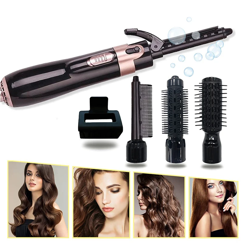 4 em 1 escova de secador de cabelo elétrica pente de ar quente multifuncional modelador de cabelo alisador modelador de íon negativo secador de cabelo